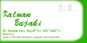 kalman bujaki business card